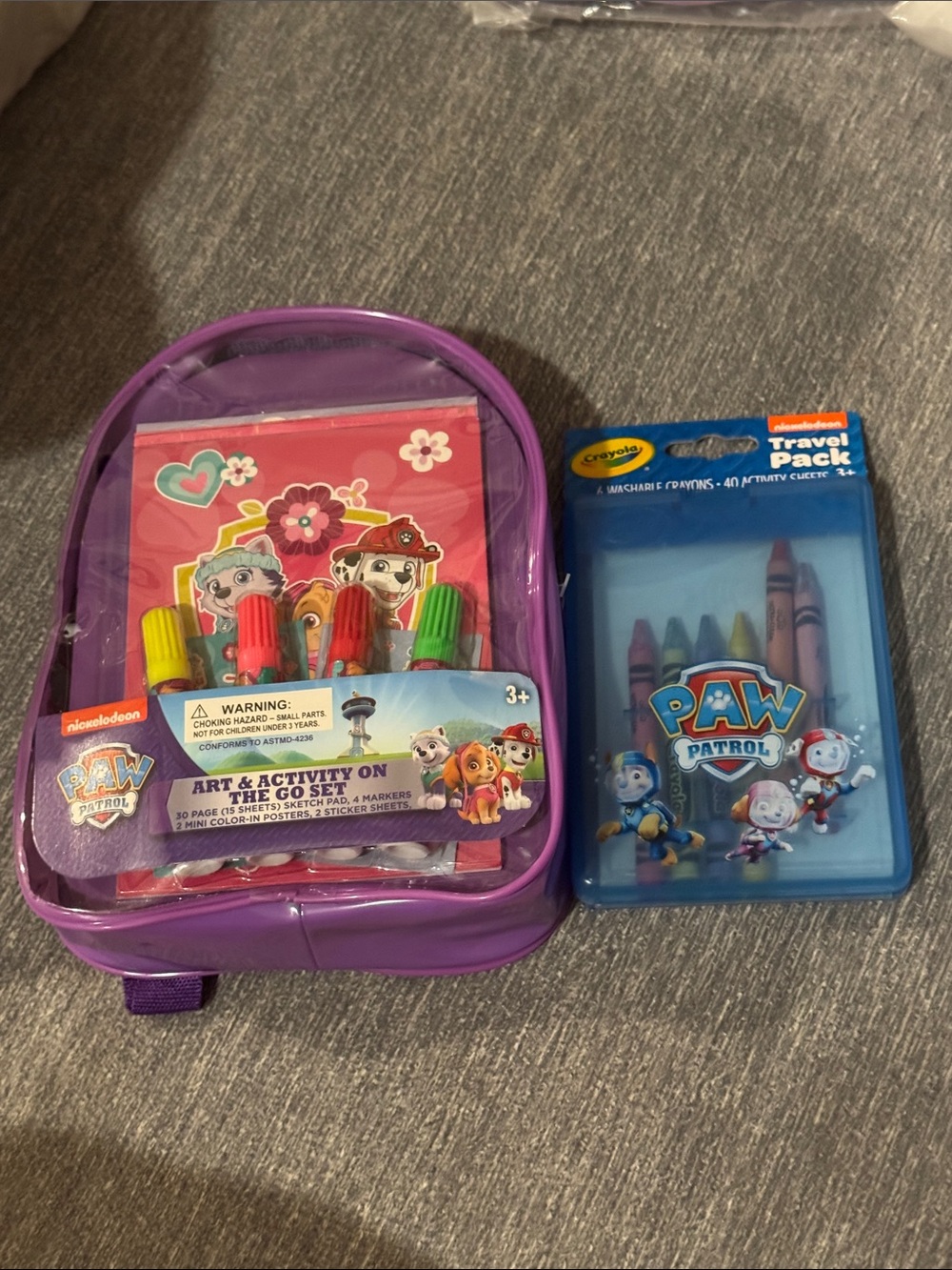 Paw Patrol Purple Art & Crayon Travel Set with Markers